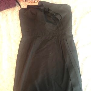 Ann Taylor strapless black dress